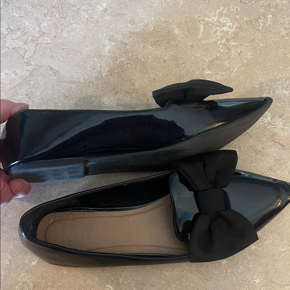 Chic Black Bow Loafers - Picture 8 of 13